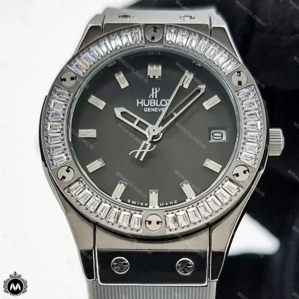 ساعت هابلوت زنانه دور نگین طوسی Hublot BigBang H4578L