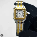 ساعت کارتیر مردانه مدل پنتر نقره ای طلایی Cartier Panthere CR533G