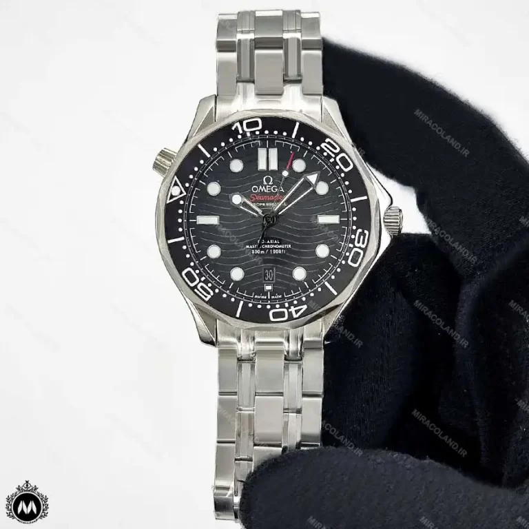 ساعت امگا مردانه مدل سی مستر صفحه مشکی OMEGA Seamaster S1436