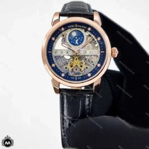 ساعت پتک فیلیپ بند چرم مشکی اتوماتیک Patek Philippe U7890G