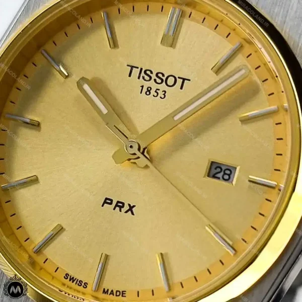 ساعت تیسوت پی آر ایکس صفحه طلایی TISSOT PRX TP4751G