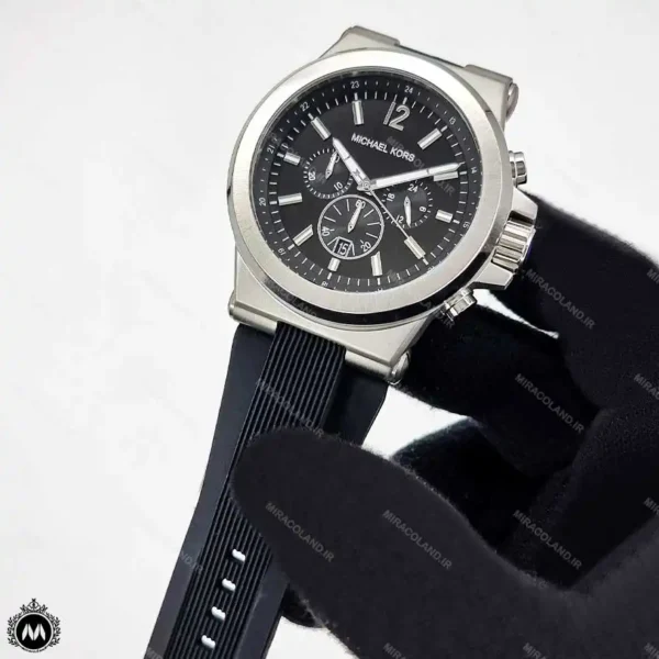 ساعت مایکل کورس پسرانه بند سیلیکنی مشکی Michael Kors MK2351G