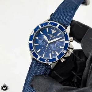 ساعت امپریو ارمانی مردانه بند برزنتی آبی Emporio Armani AR11588