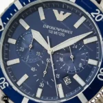 ساعت امپریو ارمانی مردانه بند برزنتی آبی Emporio Armani AR11588