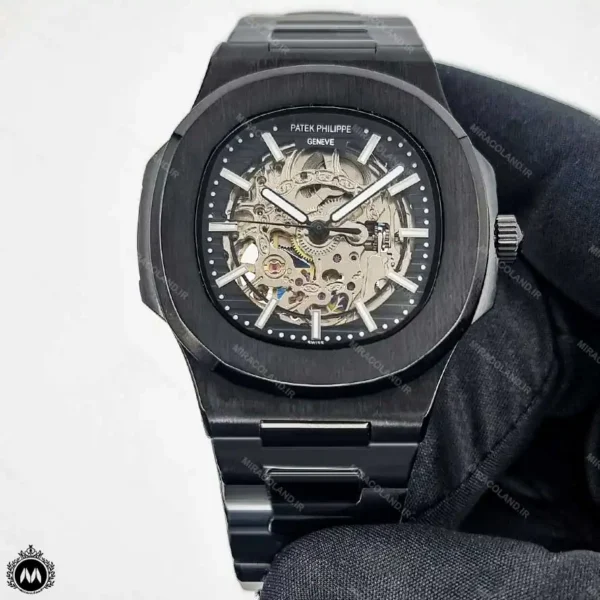 ساعت پتک فیلیپ مدل ناتیلوس اسکلتون فول مشکی 66411 Patek Philippe Nautilus