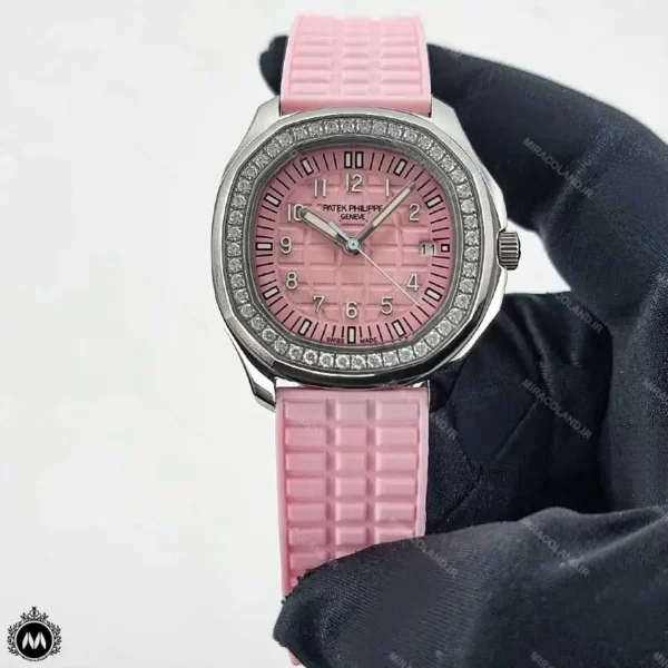 ساعت پتک فیلیپ زنانه آکوانا صورتی 73977 Patek Philippe Aquanaut