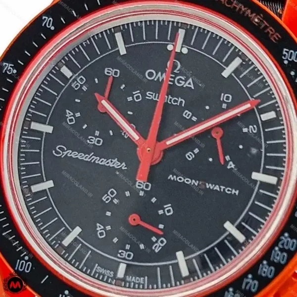 امگا سواچ مأموریت به زمین مشکی قرمز OmegaSwatch Moonswatch1256