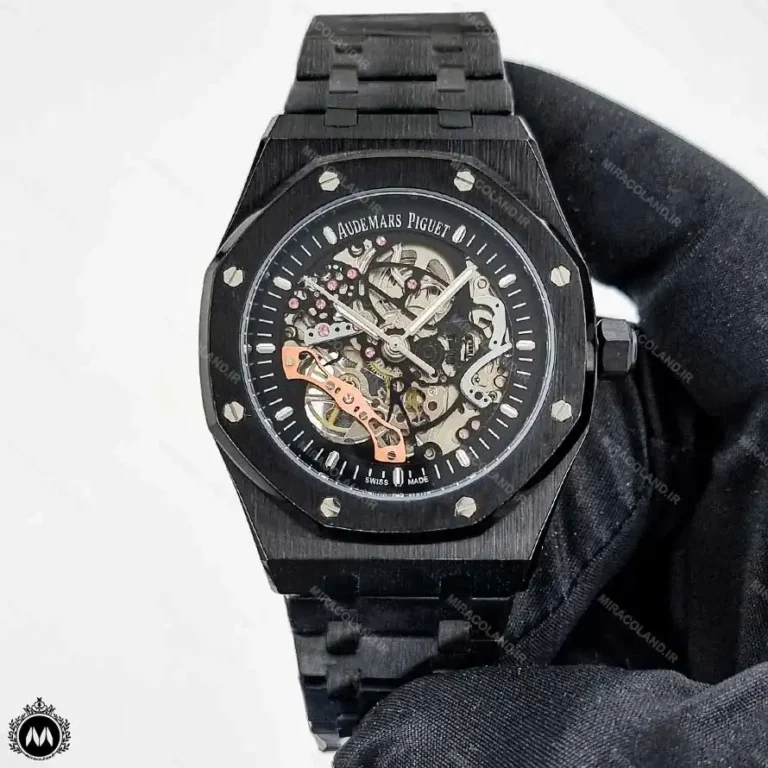 ساعت ای پی مردانه مشکی اسکلتون Audemars Piguet Royal Oak OS931671