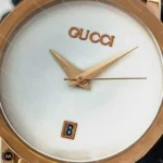 ساعت زنانه گوچی رزگلد صفحه سفید Gucci M2861L