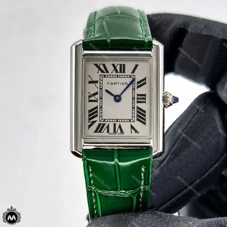 ساعت زنانه کارتیر تانک سبز Cartier Tank CR8680L