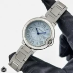 ساعت کارتیر بالن بلو صفحه تیفانی Cartier Ballon Bleu CR855