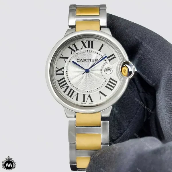 ساعت کارتیر بالن بلو طلایی نقره ای Cartier Ballon Bleu CR857