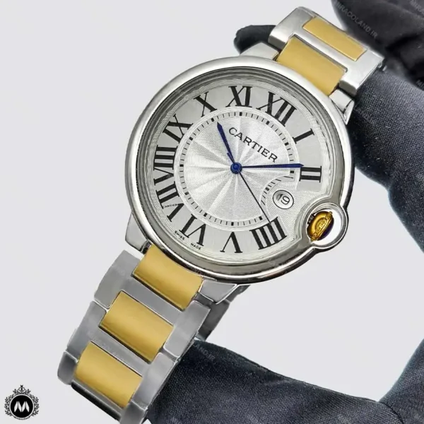 ساعت کارتیر بالن بلو طلایی نقره ای Cartier Ballon Bleu CR857