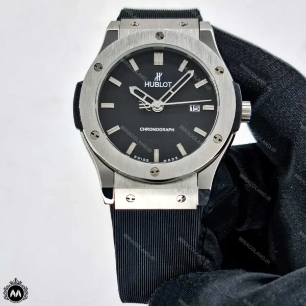 ساعت مردانه هابلوت نقره ای مشکی Hublot Big Bang 5326