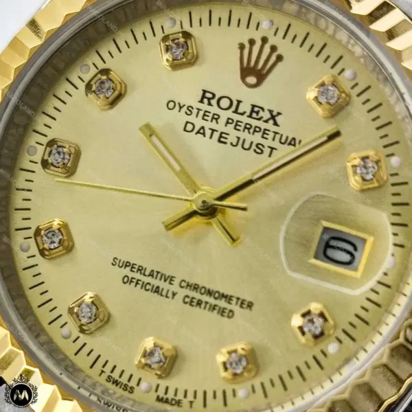 ساعت مچی زنانه مردانه رولکس صفحه طلایی Rolex Datejust RX6783GL