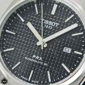 ساعت مردانه تیسوت پی آر ایکس بند رابر مشکی TISSOT PRX TP4753RG