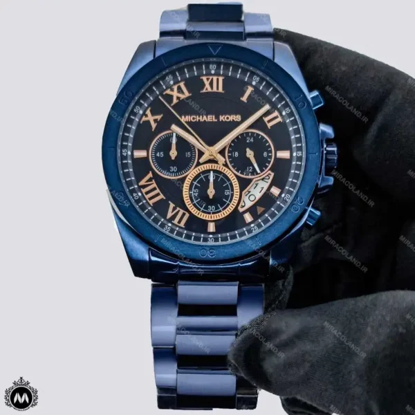 ساعت مچی مردانه مایکل کورس بند فلزی آبی Michael Kors MK2359G