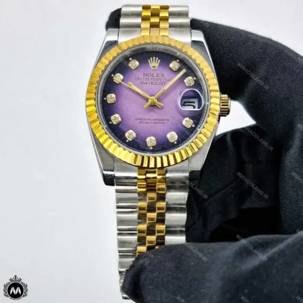 ساعت مچی مردانه رولکس صفحه بنفش Rolex Datejust RX6720G