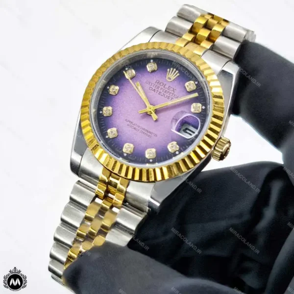 ساعت مچی مردانه رولکس صفحه بنفش Rolex Datejust RX6720G