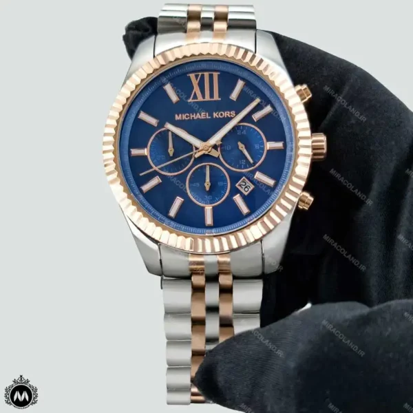 ساعت مچی مردانه مایکل کورس بند فلزی صفحه آبی Michael Kors MK2356G