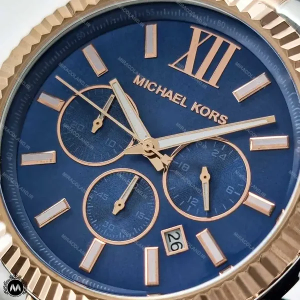 ساعت مچی مردانه مایکل کورس بند فلزی صفحه آبی Michael Kors MK2356G