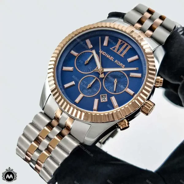 ساعت مچی مردانه مایکل کورس بند فلزی صفحه آبی Michael Kors MK2356G