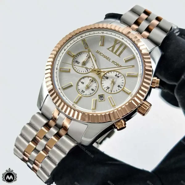 ساعت مچی مردانه مایکل کورس بند فلزی صفحه سیلور Michael Kors MK2357G