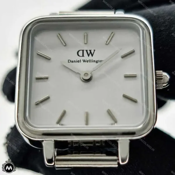 ساعت دنیل ولینگتون زنانه مربعی صفحه سفید Daniel Wellington D5400L