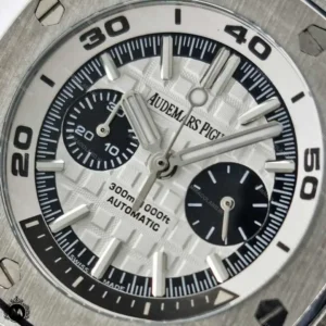 ساعت ای پی مردانه آفشور سفید کرنوگراف Audemars Piguet OFFSHORE OS6464 (کپی)