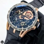 ساعت مردانه راجر دابیوس اسکلتون بند سیلیکن Roger Dubuis RD315