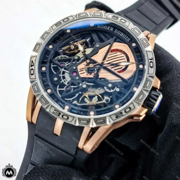 ساعت مردانه راجر دابیوس اسکلتون بند سیلیکن Roger Dubuis RD315