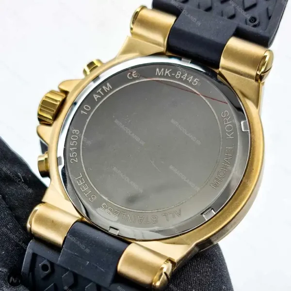 ساعت مچی پسرانه مایکل کورس بند سیلیکنی طلایی Michael Kors MK2352G