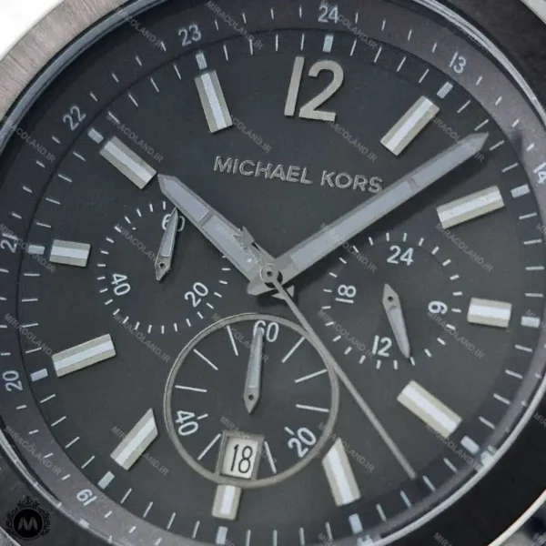 ساعت مچی پسرانه مایکل کورس بند سیلیکنی فول مشکی Michael Kors MK2356G