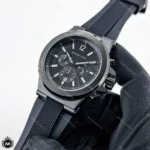 ساعت مچی پسرانه مایکل کورس بند سیلیکنی فول مشکی Michael Kors MK2356G