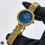 ساعت زنانه امپریو آرمانی کلاسیک طلایی صفحه آبی Emporio Armani AR3091