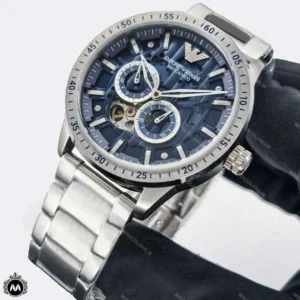 ساعت مچی مردانه امپریو ارمانی موتور اتوماتیک صفحه آبی Emporio Armani AR60052