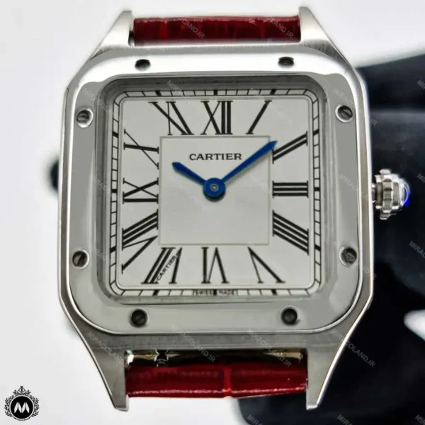 ساعت مچی زنانه کارتیه دومونت قرمز Cartier Santos Dumont 3120L