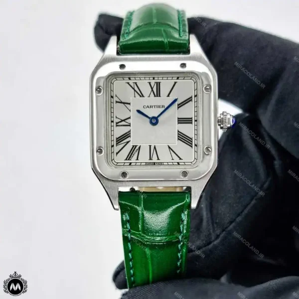 ساعت مچی زنانه کارتیه دومونت سبز Cartier Santos Dumont 3119L