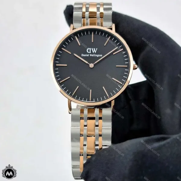 ساعت مچی مردانه دنیل ولینگتون کلاسیک رزگلد سیلور موتور باتری خور Daniel Wellington DW2986G