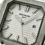 ساعت مچی مردانه پتک فیلیپ مدل کوبیتوس صفحه نقره ای Patek Philippe Cubitus C9046G