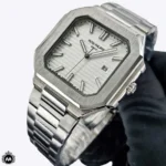 ساعت مچی مردانه پتک فیلیپ مدل کوبیتوس صفحه نقره ای Patek Philippe Cubitus C9046G