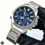 ساعت مچی مردانه کاسیو مدل ادیفایس دو زمانه صفحه آبی Casio Edifice CE4057G