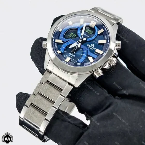 ساعت مچی مردانه کاسیو مدل ادیفایس دو زمانه صفحه آبی Casio Edifice CE4057G