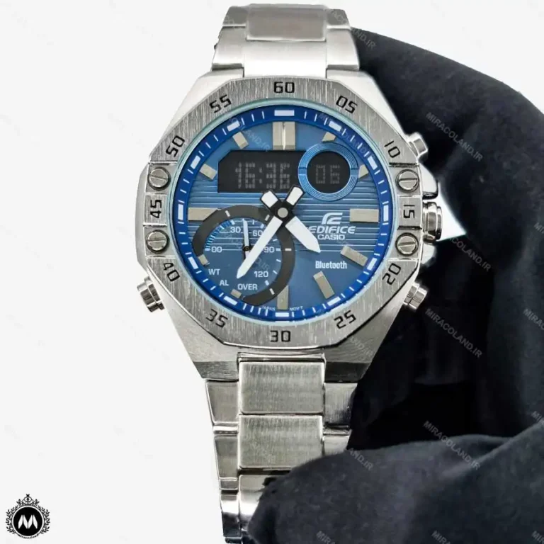 ساعت مچی مردانه کاسیو مدل ادیفایس دوزمانه صفحه آبی Casio Edifice CE40500G