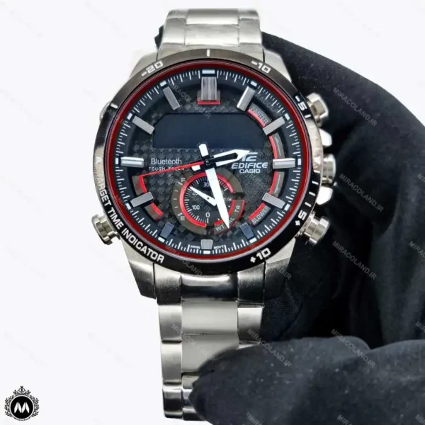 ساعت مچی مردانه کاسیو مدل ادیفایس دو زمانه صفحه مشکی Casio Edifice CE4055G
