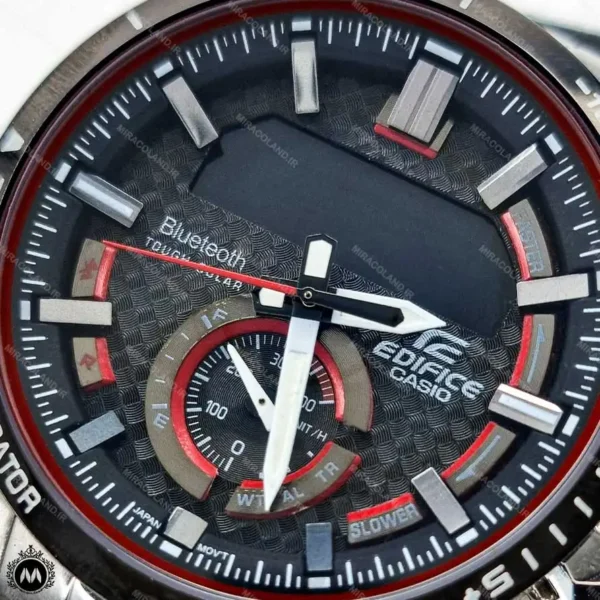 ساعت مچی مردانه کاسیو مدل ادیفایس دو زمانه صفحه مشکی Casio Edifice CE4055G