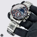 ساعت مچی مردانه کاسیو مدل ادیفایس دو زمانه صفحه مشکی Casio Edifice CE4055G