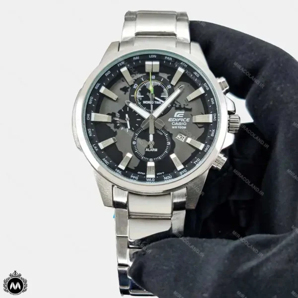 ساعت مچی مردانه کاسیو مدل ادیفایس موتور کوارتز صفحه جهانی مشکی Casio Edifice CE40600G