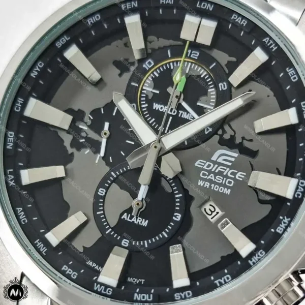 ساعت مچی مردانه کاسیو مدل ادیفایس موتور کوارتز صفحه جهانی مشکی Casio Edifice CE40600G