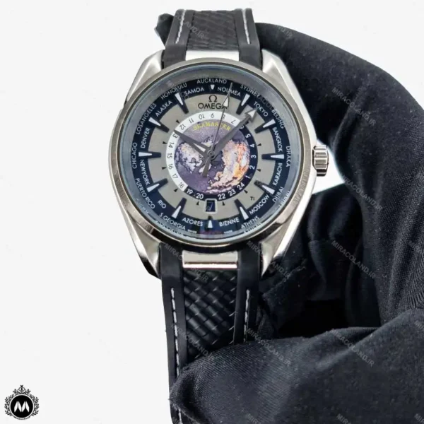 ساعت مچی مردانه امگا سی مستر بند رابر مشکی کرۀ زمین OMEGA Seamaster S5538